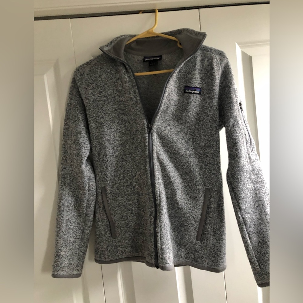 Patagonia better sweater fleece jacket, gray, size small
